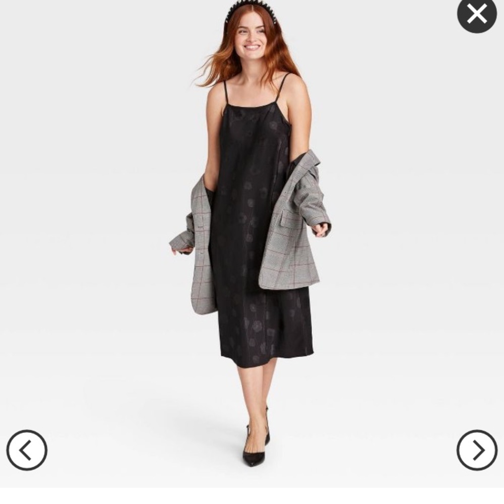 “A new day” black slip maxi dress